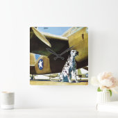 Army Dog Quadratische Wanduhr (Zuhause)