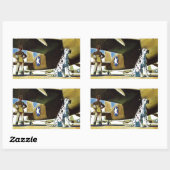 Army Dog Rechteckiger Aufkleber (Blatt)