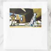 Army Dog Rechteckiger Aufkleber (Tasche)