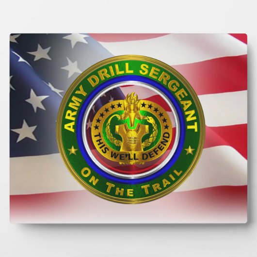 Army Drill Sergeant Fotoplatte (Vorderseite)