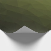 Army dunkelgrünes Gefälle geometrisches Maschenmus Geschenkpapier (Ecke)