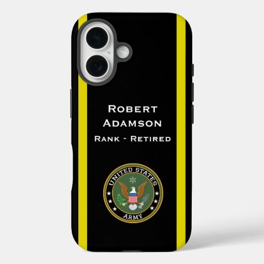 Army Emblem and colors personalize Case-Mate iPhone Hülle (Rückseite)