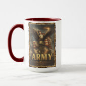Army Emblem with Flag and Eagle Tasse (Links)
