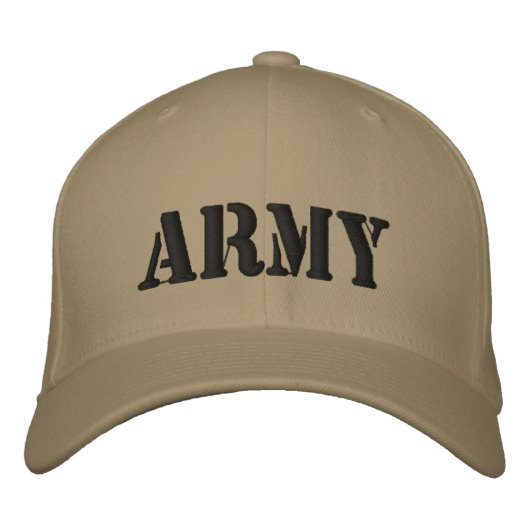 Army Embroipped Bestickte Baseballkappe (Vorderseite)