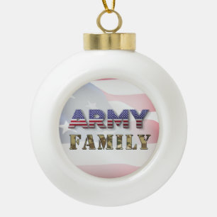 Army Family Weihnachten  Keramik Kugel-Ornament