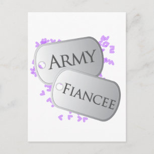 Army Fiancee Dog Tags Postkarte