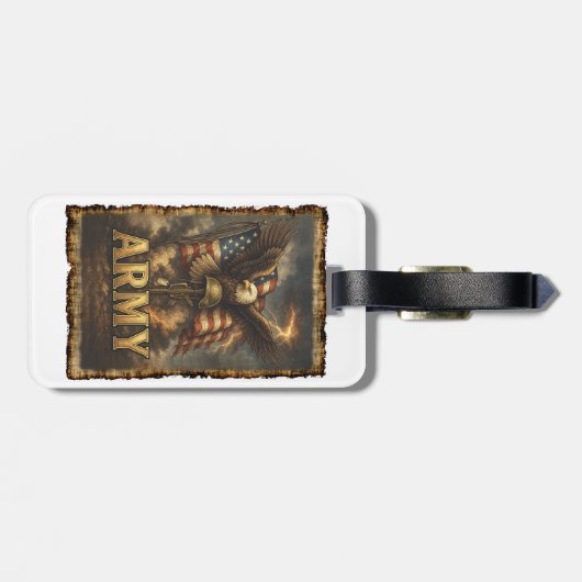 Army Flag Shield Gepäckanhänger (Rückseite horizontal)