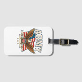 Army Flag Shield Luggage Tag Gepäckanhänger (Vorderseite (Horizontal))