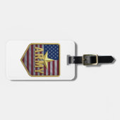 Army Flag Shield Luggage Tag Gepäckanhänger (Vorderseite horizontal)