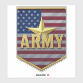 Army Flag Shield Sticker (Blatt)