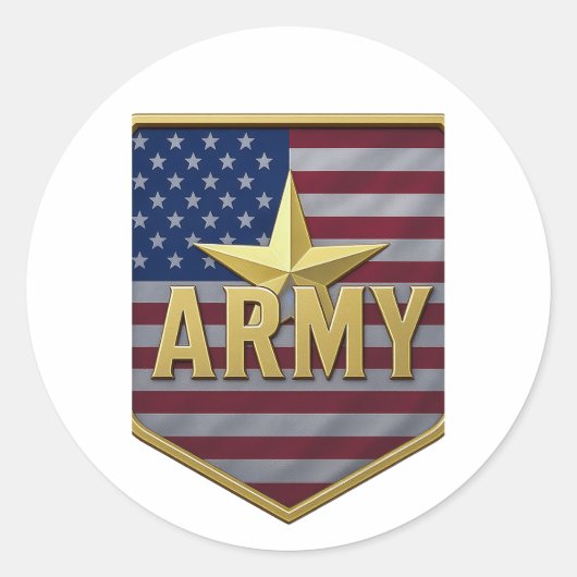 Army Flag Shield Sticker (Vorderseite)