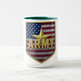 Army Flag Shield Tasse