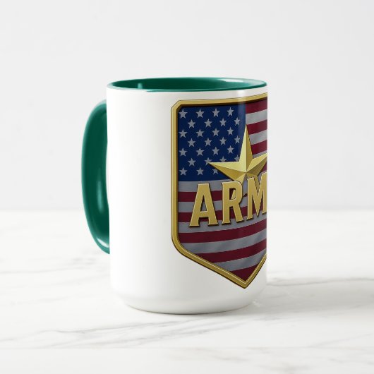 Army Flag Shield Tasse (Vorderseite Links)