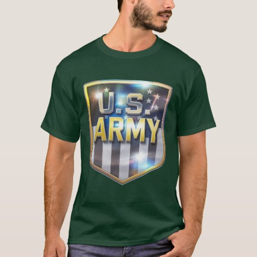 Army Flag Shield Tshirt (Vorderseite)