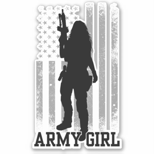 Army Girl Aufkleber (Vorderseite)