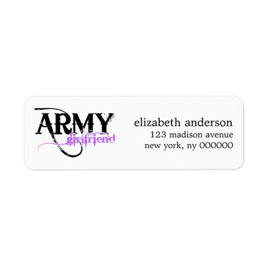 Army Girlfriend Address Labels (Vorne)
