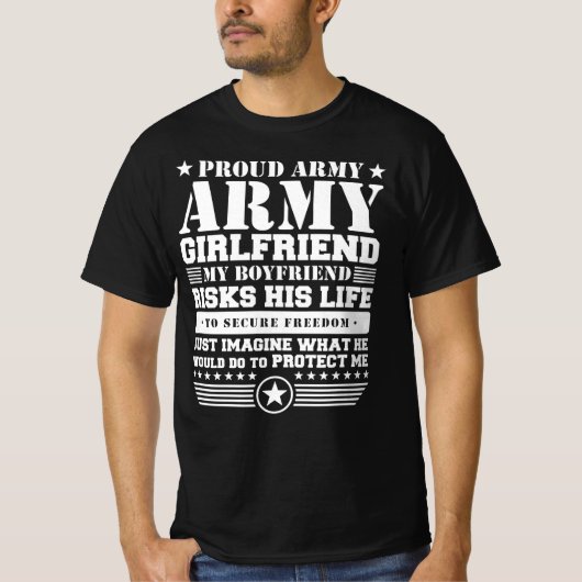 Army Girlfriend Quoten T-Shirt (Vorderseite)