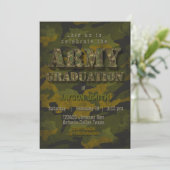 Army Graduation- Military - Soldier  Einladung (Stehend Vorderseite)