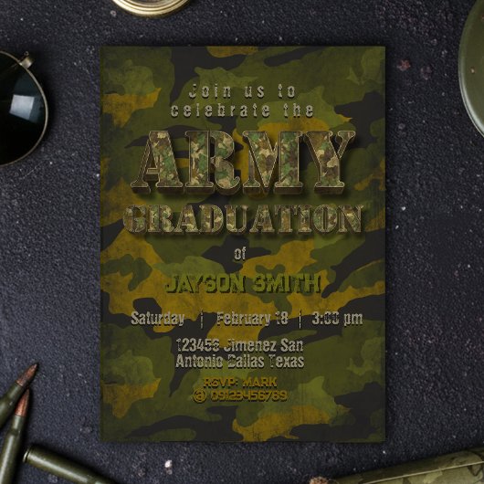 Army Graduation- Military - Soldier  Einladung
