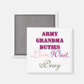 ARMY GRANDMA DUTIES MAGNET (Vorderseite/Rückseite)