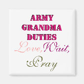 ARMY GRANDMA DUTIES MAGNET (Vorne)