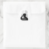 Army Grandpa Runder Aufkleber (Tasche)