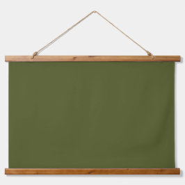 Army Green 36"x26" Horizontal Wandteppich Mit Holzrahmen
