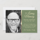 Army Green Beileid Beerdigung Gedächtnis DANK IHNE Dankeskarte (Vorderseite)