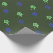 Army Green & Blue Paintball Party Geschenkpapier (Ecke)
