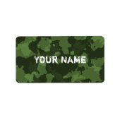 Army Green Camouflage Camouflage Pattern Adressaufkleber (Vorne)