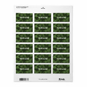 Army Green Camouflage Camouflage Pattern Adressaufkleber (Vorne)