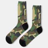 Army Green Camouflage Camouflage Printjagd Socken (Linkes Detail)