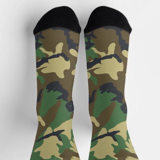 Army Green Camouflage Camouflage Printjagd Socken (Oben)