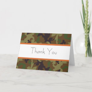 Army Green Camouflage Dankeschön Karte