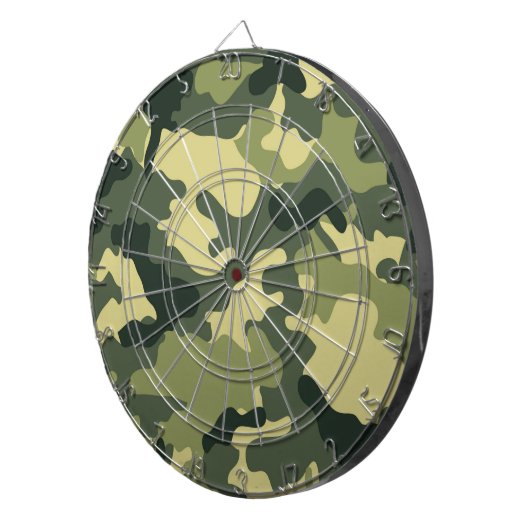 Army Green Camouflage Dartboard Dartscheibe (Vorderseite rechts)