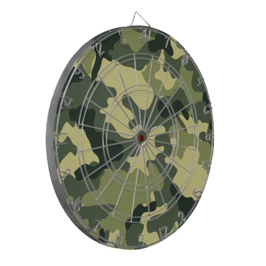 Army Green Camouflage Dartboard Dartscheibe (Vorderseite Links)