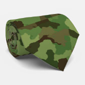 Army Green Camouflage Krawatte (Gerollt)