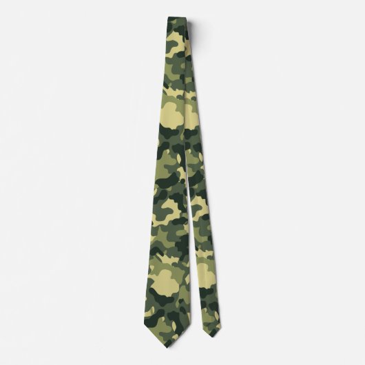 Army Green Camouflage Pattern Neck Tie Krawatte (Vorderseite)