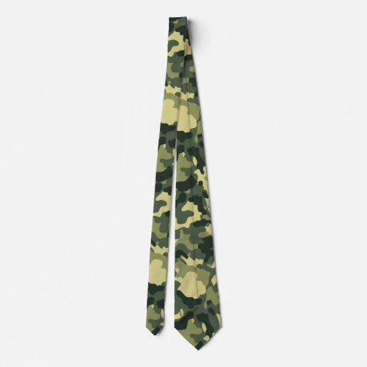 Army Green Camouflage Pattern Neck Tie Krawatte (Rückseite)