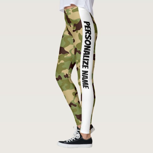Army Green Camouflage PERSONALIZE Leggings (Links)
