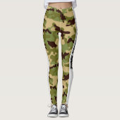 Army Green Camouflage PERSONALIZE Leggings (Vorderseite)