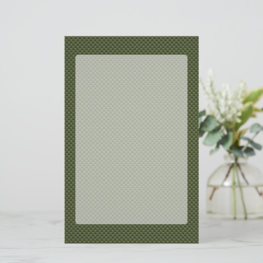 Army Green Carbon Fibre Print Briefpapier (Stehend Vorderseite)