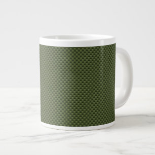 Army Green Carbon Fibre Print Jumbo-Tasse