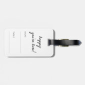 Army Green Couple Names Wedding Seat Tischnummer Gepäckanhänger (Rückseite horizontal)