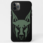 Army green Doberman  Case-Mate iPhone Hülle (Rückseite)