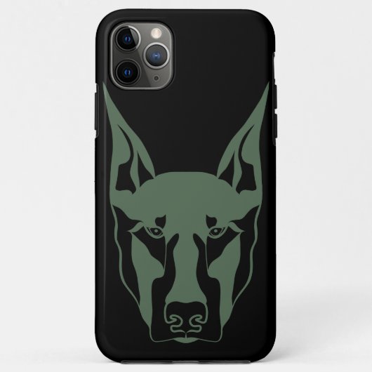 Army green Doberman  Case-Mate iPhone Hülle (Rückseite)