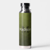 Army green dunkelgeometrisch Mesh Pattern Monogram Trinkflasche (Links)