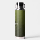 Army green dunkelgeometrisch Mesh Pattern Monogram Trinkflasche (Rückseite)
