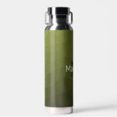 Army green dunkelgeometrisch Mesh Pattern Monogram Trinkflasche (Vorne)