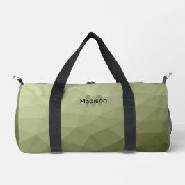 Army Green geometric mesh muster Monogram Duffle Bag